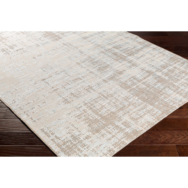 Joss & Main Rossa Camel/Beige/Sky Blue Indoor/Outdoor Rug & Reviews